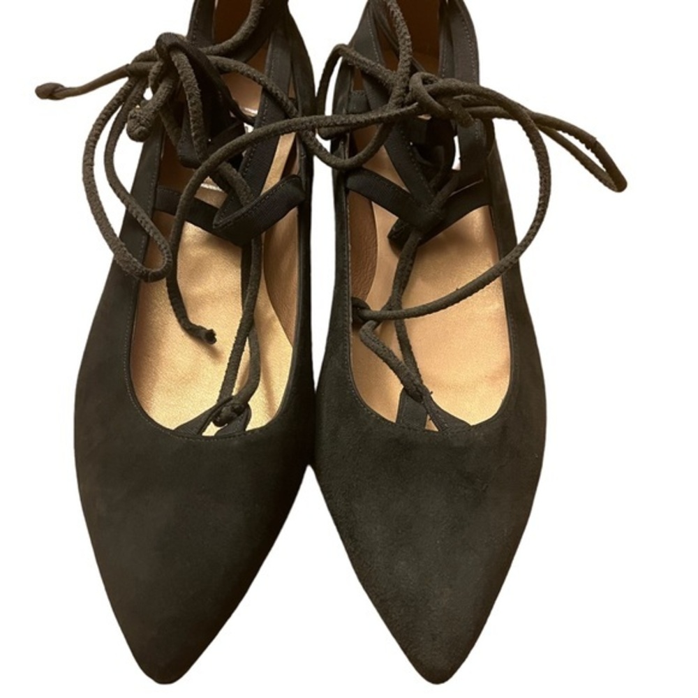 FSNY Black‎ Lace Up Flats